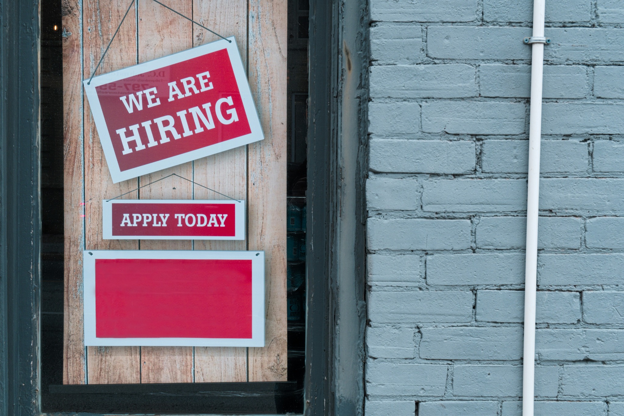 Hiring sign